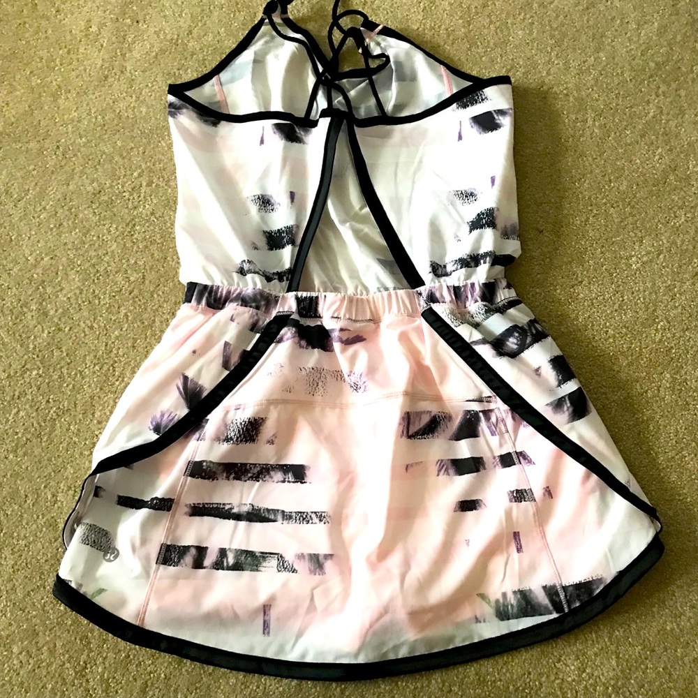 Nwot pink and white palm print runsie